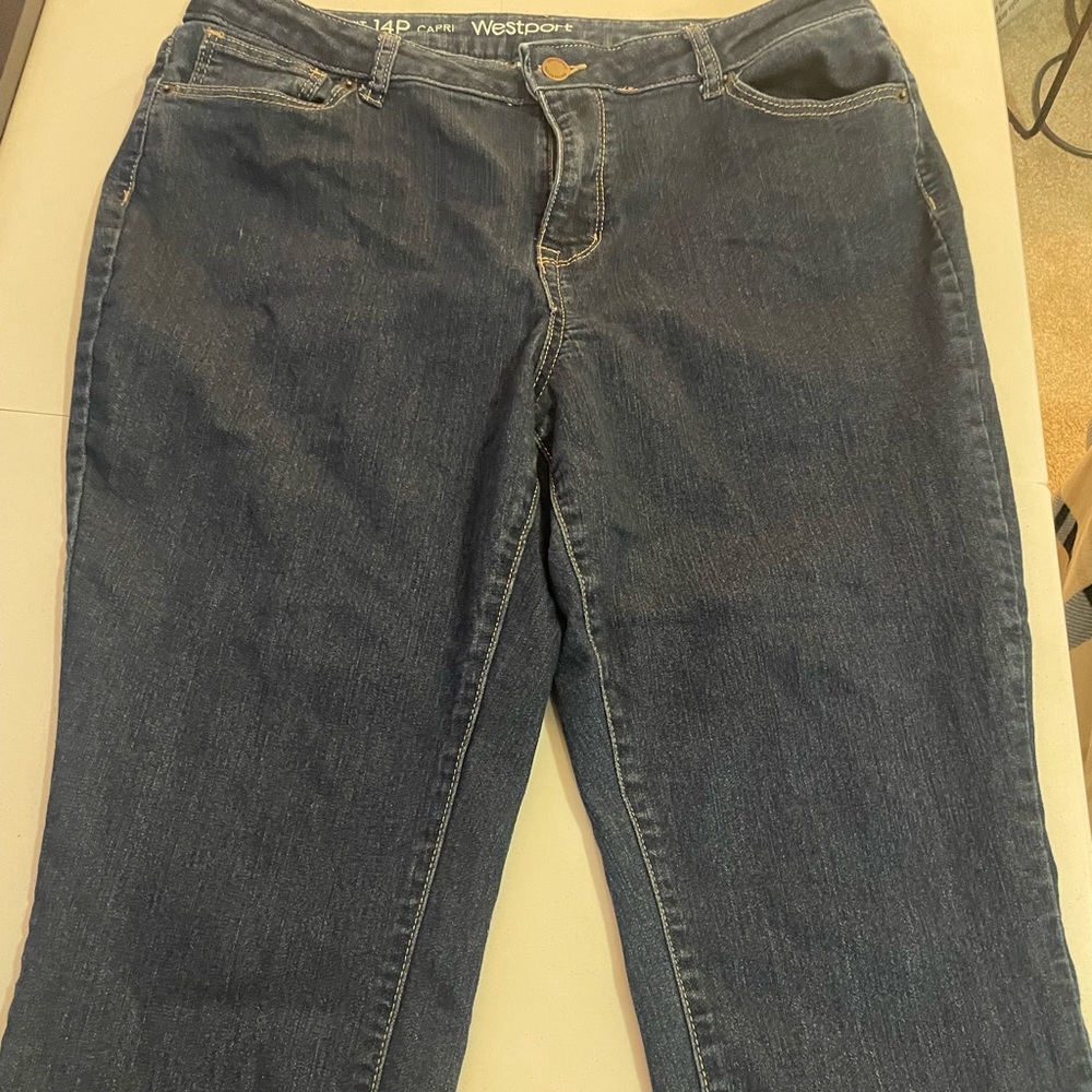 Westport Dark Blue Capri Jeans